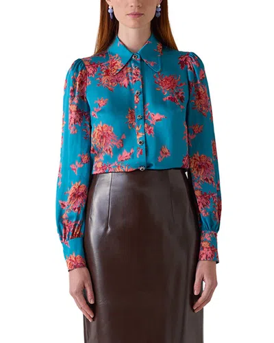 Lk Bennett Sonya Woven Top In Multi