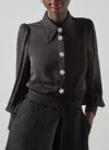 Lk Bennett Sonya Woven Tops In Black