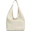 Lk Bennett Soula Leather Shoulder Bag In Ecru