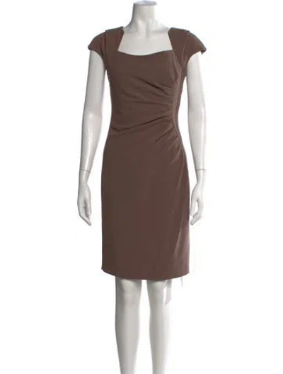 Pre-owned Lk Bennett Square Neckline Knee-length Dress In Black
