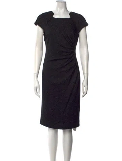 Pre-owned Lk Bennett Square Neckline Knee-length Dress In Black/white