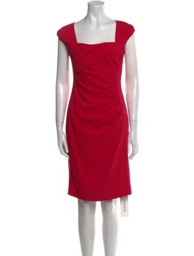 Pre-owned Lk Bennett Square Neckline Knee-length Dress In Pink