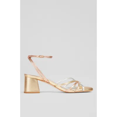 Lk Bennett Starlet Formal Sandals In Silver/gold
