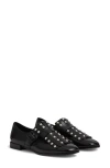 Lk Bennett Studded Fringe Loafer In Black