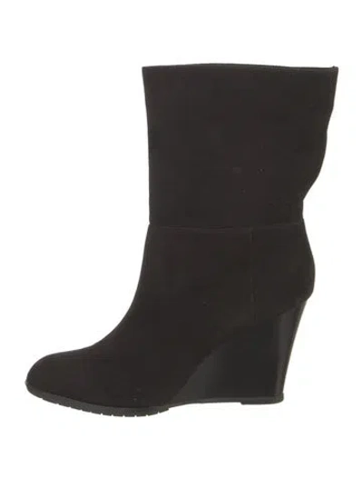 Pre-owned Lk Bennett Suede Boots In Black