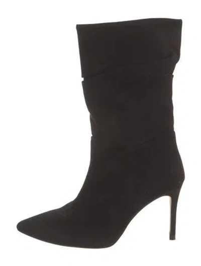 Pre-owned Lk Bennett Suede Boots In Black