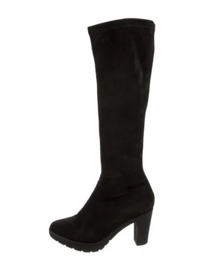 Pre-owned Lk Bennett Suede Boots In Black