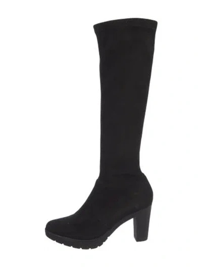 Pre-owned Lk Bennett Suede Boots In Black