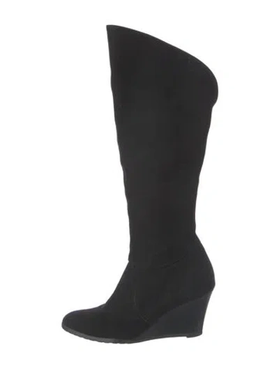 Pre-owned Lk Bennett Suede Boots In Black