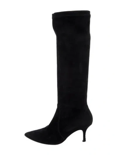 Pre-owned Lk Bennett Suede Boots In Black