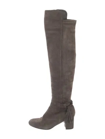 Pre-owned Lk Bennett Suede Boots In Gray