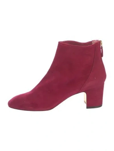Pre-owned Lk Bennett Suede Boots In Red
