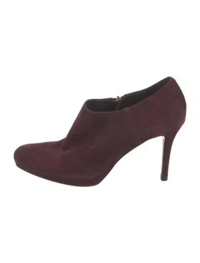 Pre-owned Lk Bennett Suede Chelsea Boots In Red
