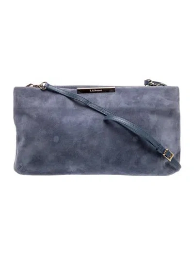 Pre-owned Lk Bennett Suede Crossbody Bag In Blue