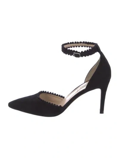 Pre-owned Lk Bennett Suede D'orsay Pumps In Black