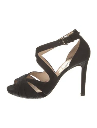 Pre-owned Lk Bennett Suede D'orsay Pumps In Black