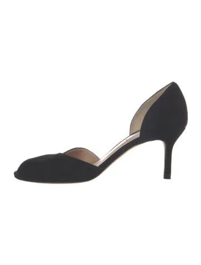Pre-owned Lk Bennett Suede D'orsay Pumps In Black