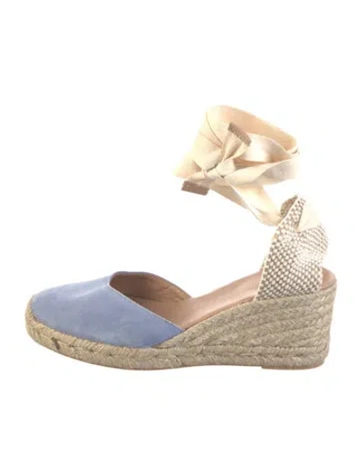 Pre-owned Lk Bennett Suede Espadrilles In Neutral