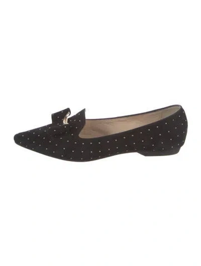 Pre-owned Lk Bennett Suede Loafers In Black