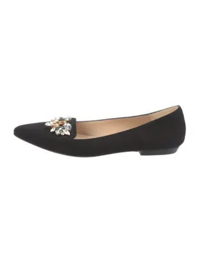 Pre-owned Lk Bennett Suede Loafers In Black