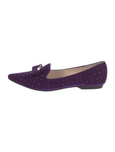 Pre-owned Lk Bennett Suede Loafers In Purple