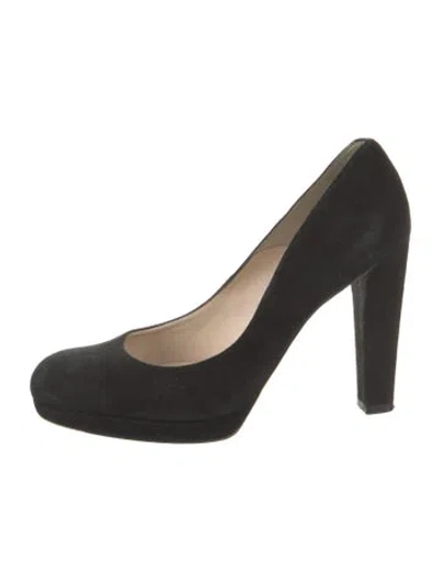 Pre-owned Lk Bennett Suede Pumps In Black