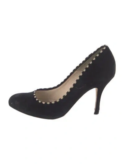 Pre-owned Lk Bennett Suede Pumps In Black
