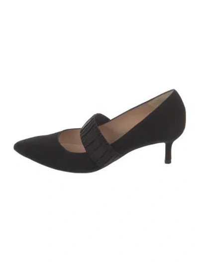 Pre-owned Lk Bennett Suede Pumps In Black
