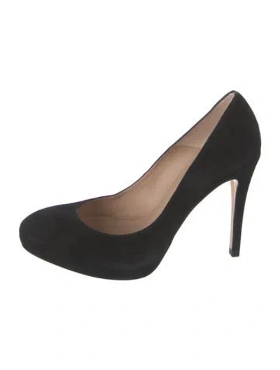 Pre-owned Lk Bennett Suede Pumps In Black