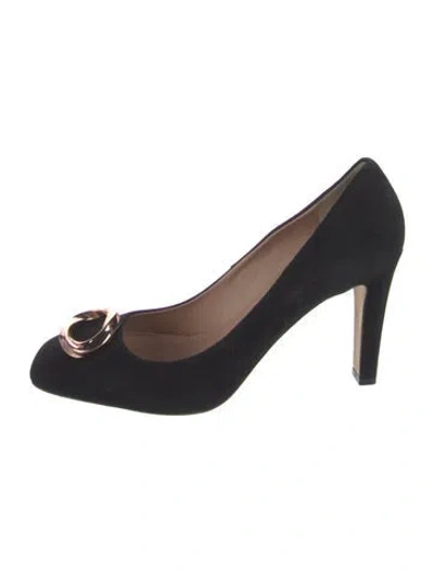 Pre-owned Lk Bennett Suede Pumps In Black