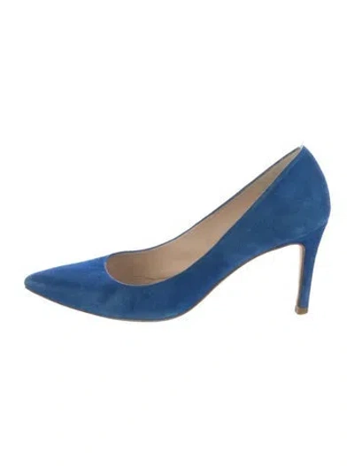 Pre-owned Lk Bennett Suede Pumps In Blue