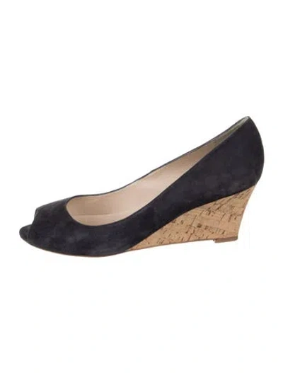 Pre-owned Lk Bennett Suede Pumps In Blue