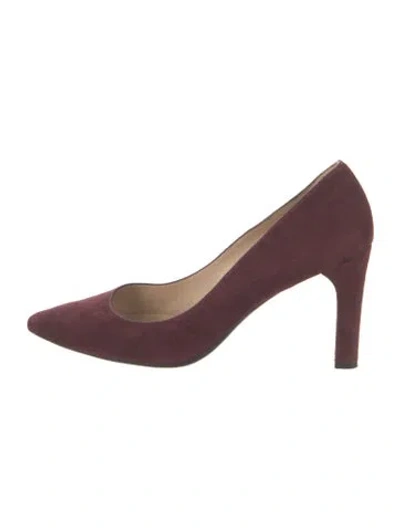 Pre-owned Lk Bennett Suede Pumps In Burgundy