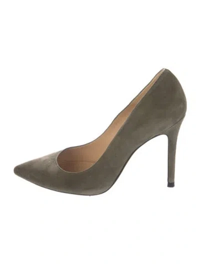 Pre-owned Lk Bennett Suede Pumps In Green