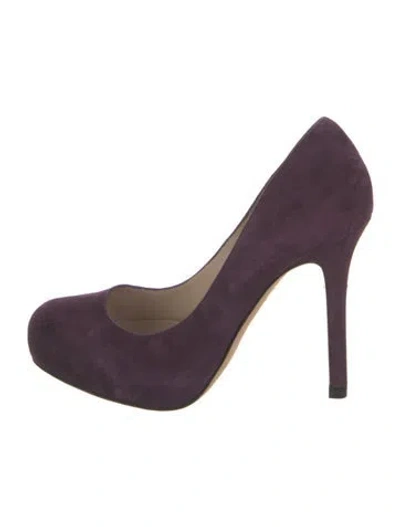 Pre-owned Lk Bennett Suede Pumps In Purple