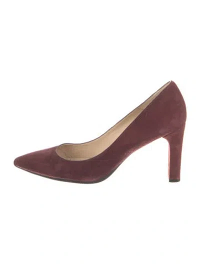 Pre-owned Lk Bennett Suede Pumps In Red