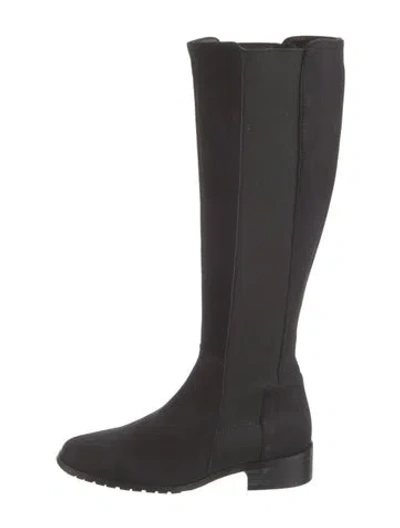 Pre-owned Lk Bennett Suede Riding Boots In Black