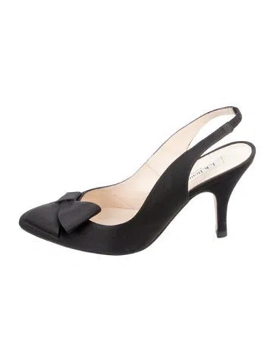 Pre-owned Lk Bennett Suede Slingback Pumps In Black