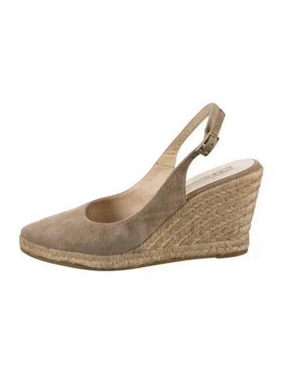 Pre-owned Lk Bennett Suede Slingback Pumps In Neutrals