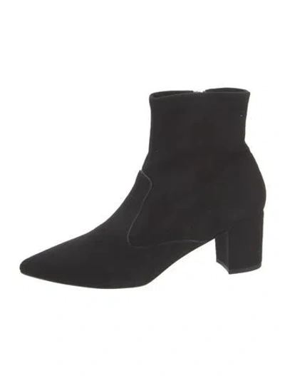 Pre-owned Lk Bennett Suede Sock Boots In Black