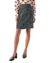 Lk Bennett Suzie Fray Hem Tweed Skirt In Gray