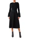 Lk Bennett Tabatha Sculptured Dress In Black