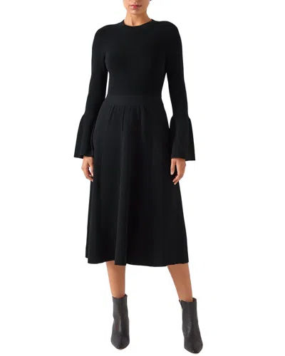 Lk Bennett Tabatha Sculptured Dress In Black