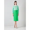 Lk Bennett Womens Gre-green Tabitha Belted-waist High-rise Crepe Pencil Skirt In Multi