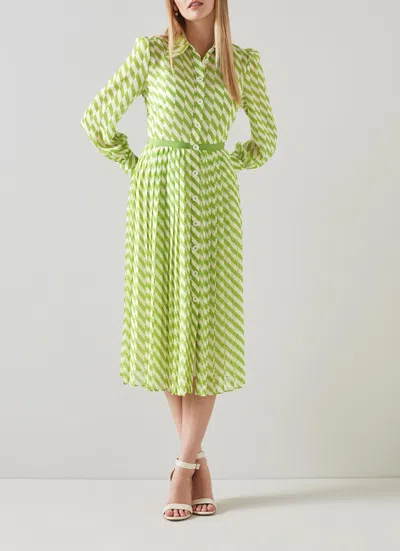 Lk Bennett Tallis Dresses In Green
