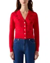 Lk Bennett Tallis Wool-blend Cardigan In Red