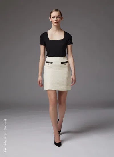 Lk Bennett Tasha Jersey Tops In Black