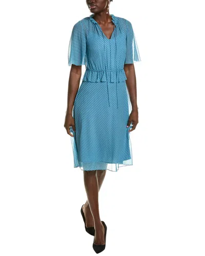 Lk Bennett Tate Silk Flippy Dress In Blue