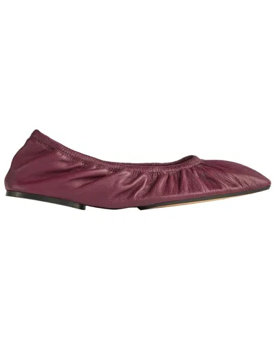 Lk Bennett Tayla Leather Ballet Flat In Red