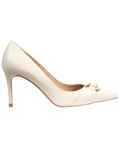 Lk Bennett Thelma Leather Pump In White
